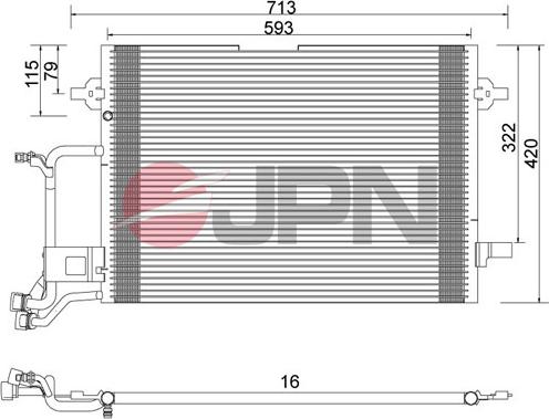 JPN 60C9074-JPN - Condensator, climatizare parts5.com