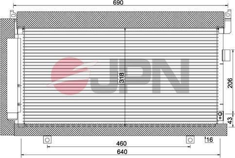 JPN 60C9132-JPN - Condensator, climatizare parts5.com