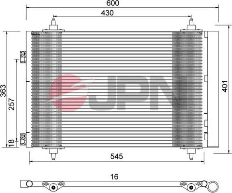 JPN 60C9123-JPN - Condenser, air conditioning parts5.com