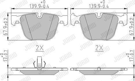 Jurid 571991J - Set placute frana,frana disc parts5.com