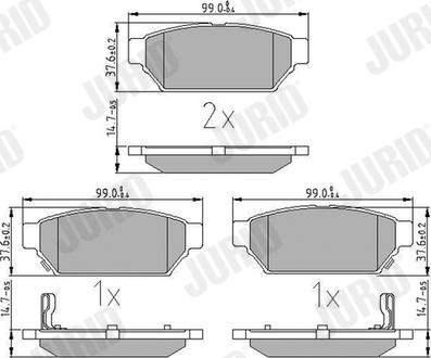 Jurid 571943J - Set placute frana,frana disc parts5.com