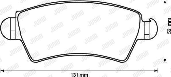 Jurid 571965J - Sada brzdových destiček, kotoučová brzda parts5.com