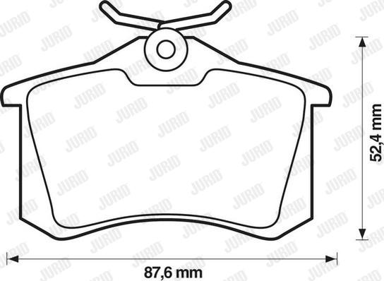 Jurid 571906D - Komplet pločica, disk-kočnica parts5.com