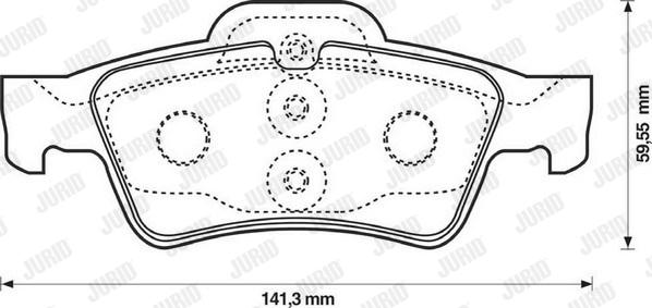 Jurid 571989JC - Sada brzdových platničiek kotúčovej brzdy parts5.com