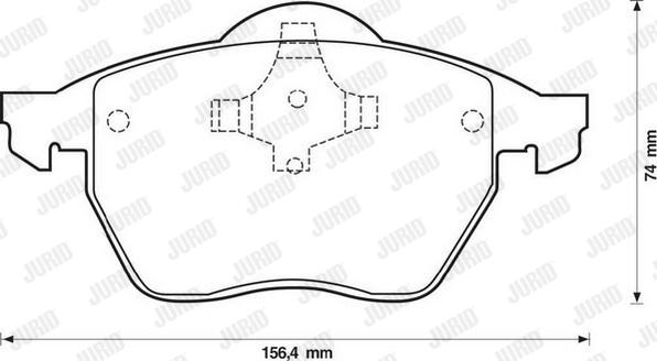 Jurid 571921J - Комплект спирачно феродо, дискови спирачки parts5.com