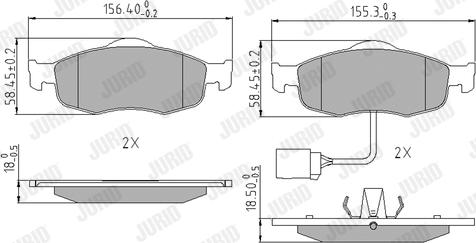 Jurid 571522J - Set placute frana,frana disc parts5.com