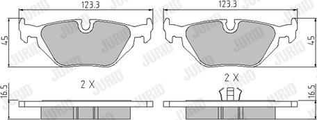 Jurid 571527J - Set placute frana,frana disc parts5.com