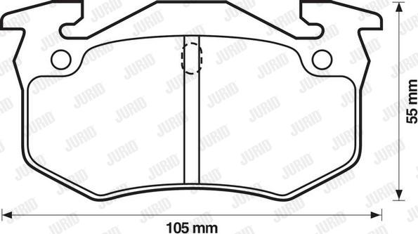 Jurid 571334J - Тормозные колодки, дисковые, комплект parts5.com