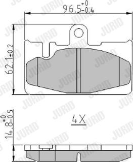 Jurid 573954J - Set placute frana,frana disc parts5.com