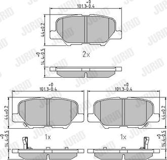 Jurid 573442J - Set placute frana,frana disc parts5.com