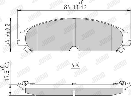 Jurid 573404J - Brake Pad Set, disc brake parts5.com