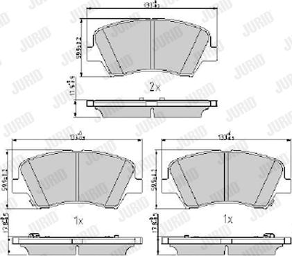 Jurid 573406J - Set placute frana,frana disc parts5.com