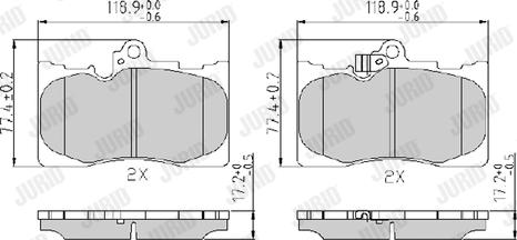 Jurid 573413J - Brake Pad Set, disc brake parts5.com