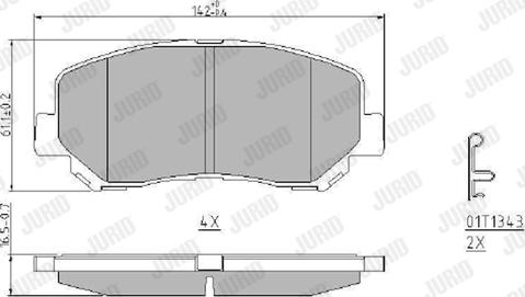 Jurid 573619J - Set placute frana,frana disc parts5.com