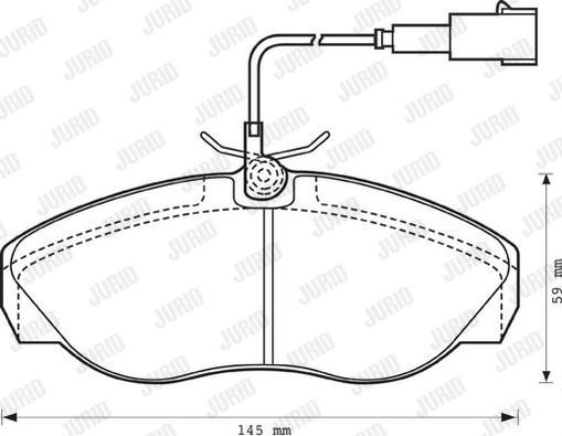 Jurid 573060J - Тормозные колодки, дисковые, комплект parts5.com