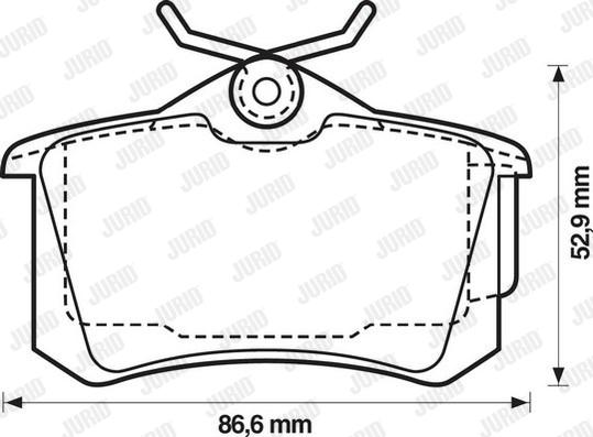 Jurid 573005J - Komplet zavornih oblog, ploscne (kolutne) zavore parts5.com