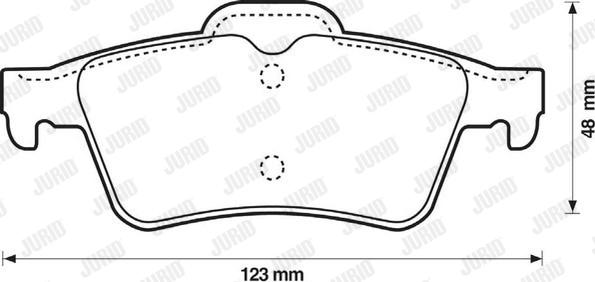 Jurid 573018J - Sada brzdových destiček, kotoučová brzda parts5.com