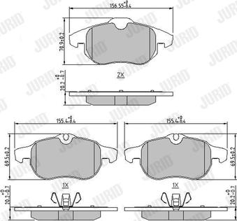 Jurid 573089J - Set placute frana,frana disc parts5.com