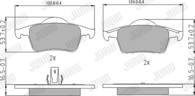 Jurid 573021J - Set placute frana,frana disc parts5.com