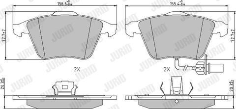 Jurid 573196J - Brake Pad Set, disc brake parts5.com