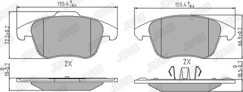 Jurid 573193J - Set placute frana,frana disc parts5.com