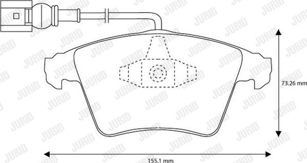 Jurid 573159JC - Σετ τακάκια, δισκόφρενα parts5.com