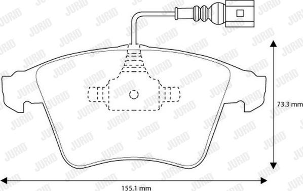 Jurid 573160JC - Zestaw klocków hamulcowych, hamulce tarczowe parts5.com