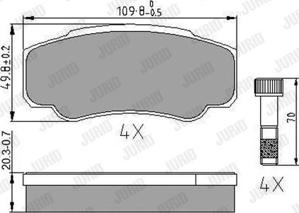 Jurid 573115J - Komplet pločica, disk-kočnica parts5.com