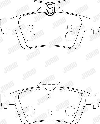 Jurid 573186D - Комплект спирачно феродо, дискови спирачки parts5.com