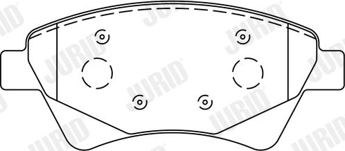 Jurid 573124J - Комплект спирачно феродо, дискови спирачки parts5.com