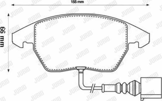 Jurid 573128JC - Zestaw klocków hamulcowych, hamulce tarczowe parts5.com