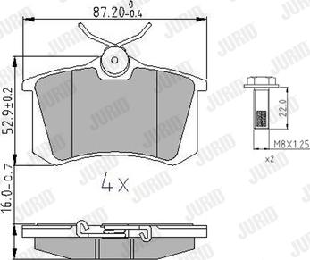 Jurid 573847J - Komplet pločica, disk-kočnica parts5.com