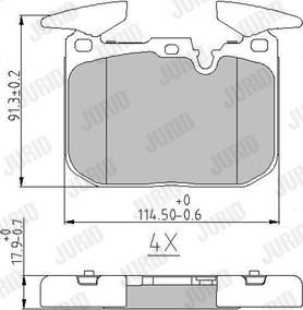 Jurid 573355J - Set placute frana,frana disc parts5.com