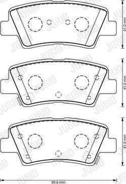 Jurid 573369JC - Sada brzdových platničiek kotúčovej brzdy parts5.com