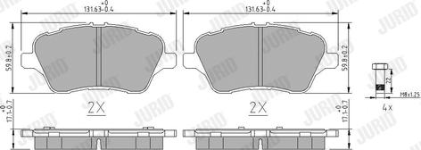 Jurid 573363J - Brake Pad Set, disc brake parts5.com