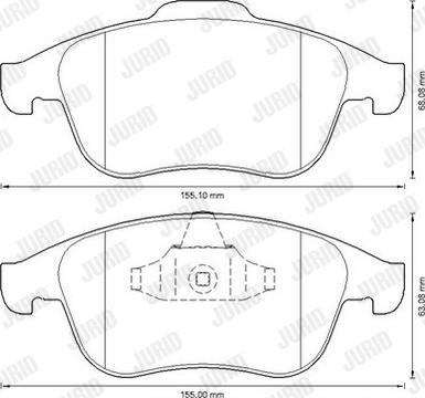 Jurid 573316JC - Sada brzdových destiček, kotoučová brzda parts5.com