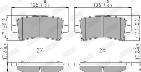 Jurid 573313J - Set placute frana,frana disc parts5.com