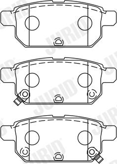 Jurid 573384J - Zestaw klocków hamulcowych, hamulce tarczowe parts5.com