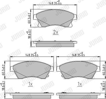 Jurid 573332J - Set placute frana,frana disc parts5.com