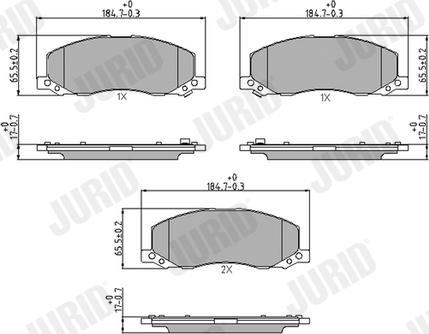 Jurid 573326J - Set placute frana,frana disc parts5.com