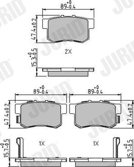 Jurid 573375J - Тормозные колодки, дисковые, комплект parts5.com