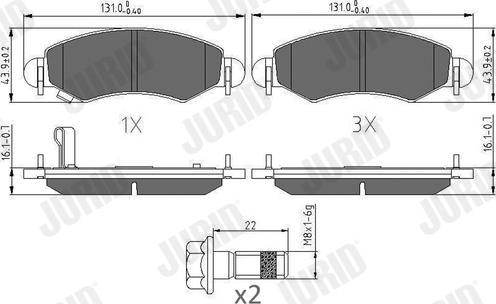 Jurid 573378J - Set placute frana,frana disc parts5.com