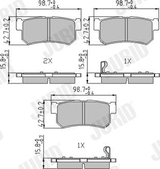 Jurid 573377J - Set placute frana,frana disc parts5.com