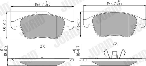 Jurid 573243J - Brake Pad Set, disc brake parts5.com