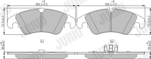 Jurid 573247J - Sada brzdových platničiek kotúčovej brzdy parts5.com