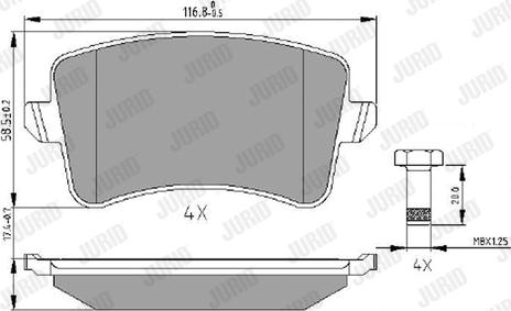 Jurid 573259J - Brake Pad Set, disc brake parts5.com