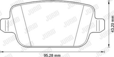 Jurid 573263JC - Bremsbelagsatz, Scheibenbremse parts5.com