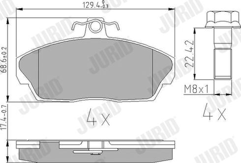 Jurid 573203J - Set placute frana,frana disc parts5.com