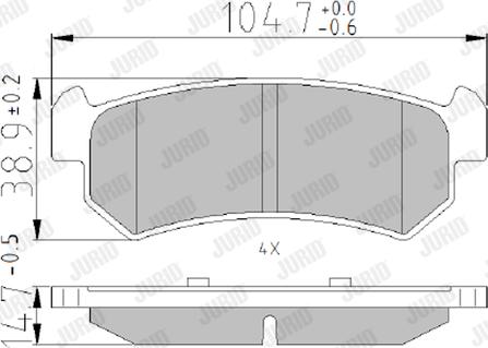 Jurid 573216J - Set placute frana,frana disc parts5.com