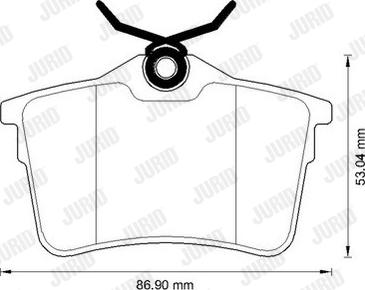 Jurid 573289J - Fékbetétkészlet, tárcsafék parts5.com